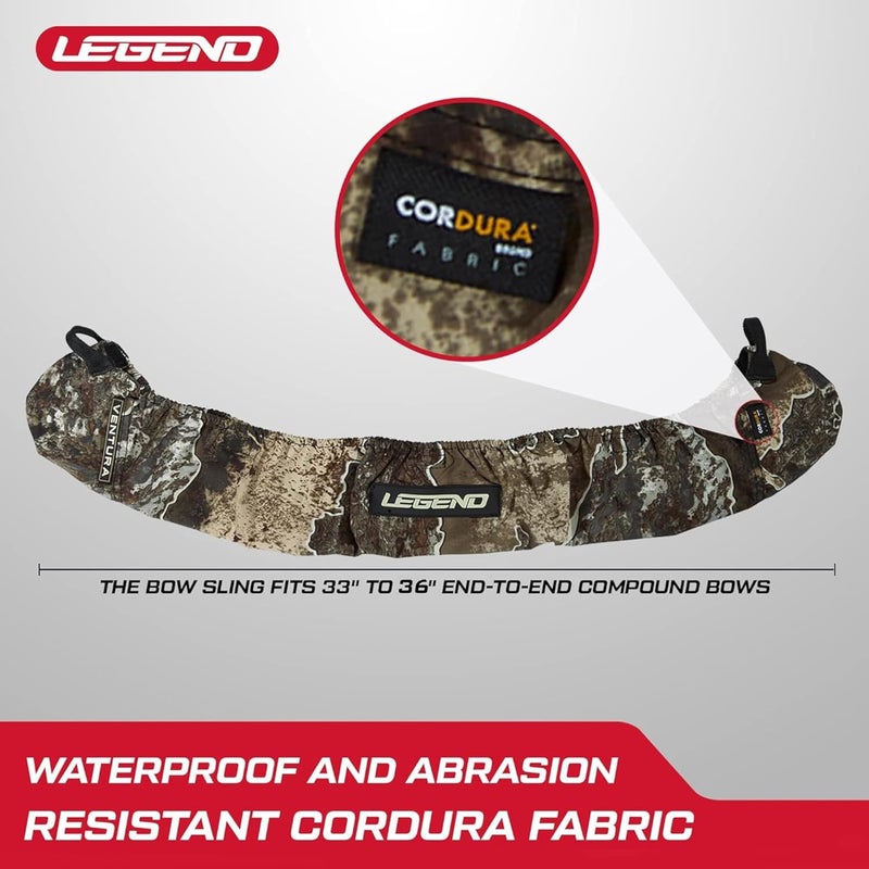 Legend Ventura Bow Sling Set - Arrow Fletching & Sight Cover - Cordura Fabric Bow Sling & End Caps, Easy To Install - Outdoor & Archery Equipment - Image 4